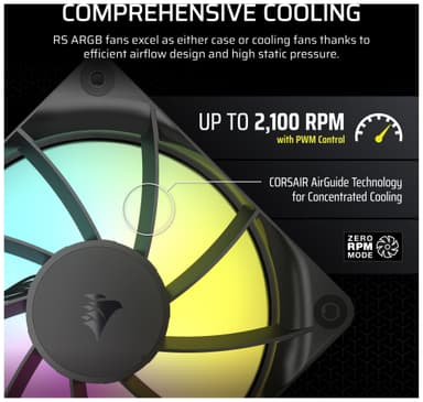 Corsair RS120 ARGB 120mm PWM-fläkt (3-pack)