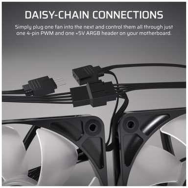 Corsair RS120 ARGB 120mm PWM-fläkt (3-pack)