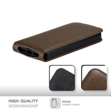 iPhone 5 / 5S / SE 2016 Flipfodral Skal (Brun)
