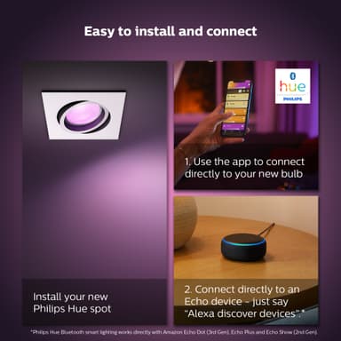 Philips Hue Centura infälld fyrkantig spotlight 4,2W GU10 (vit)
