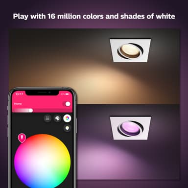 Philips Hue Centura infälld fyrkantig spotlight 4,2W GU10 (vit)