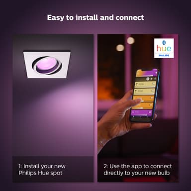 Philips Hue Centura infälld fyrkantig spotlight 4,2W GU10 (vit)