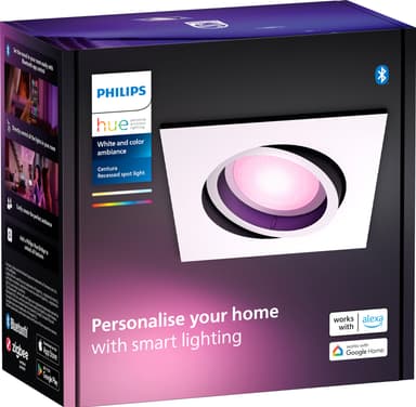 Philips Hue Centura infälld fyrkantig spotlight 4,2W GU10 (vit)
