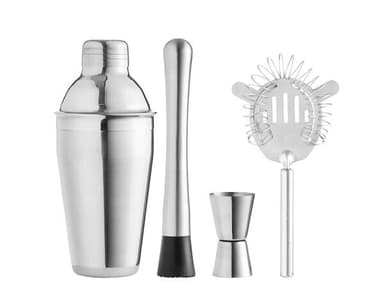 Cocktail barset i rostfritt stål med 500 ml shaker