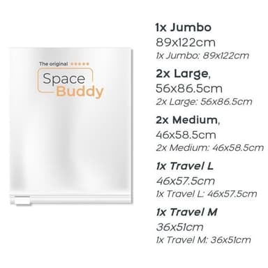 Space Buddy Vacuumpåsar 7-pack
