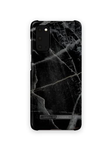 Printed Case Galaxy S20 Black Thunder Marble