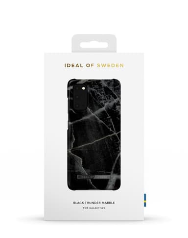 Printed Case Galaxy S20 Black Thunder Marble