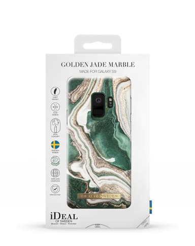 Printed Case Galaxy S9 Golden Jade Marble