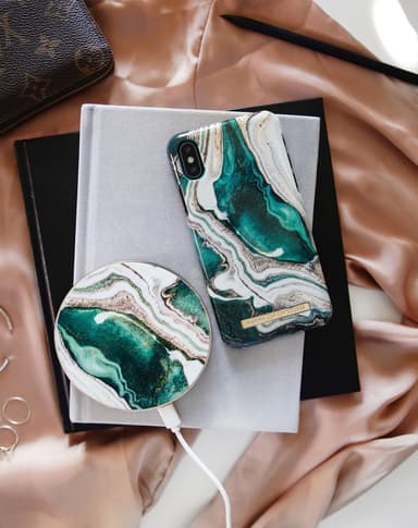 Printed Case Galaxy S9 Golden Jade Marble