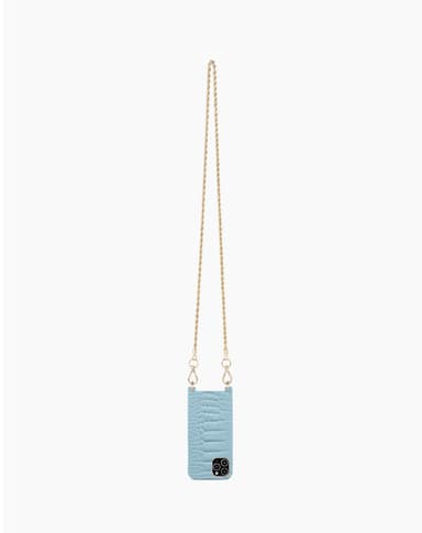 Atelier Necklace iPhone 11/XR Sky Blue Croco