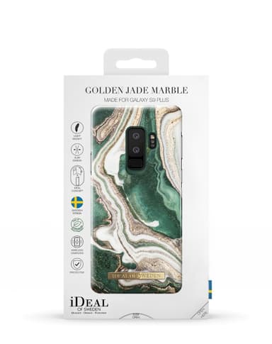 Printed Case Galaxy S9 Plus Golden Jade Marble