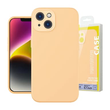 Baseus Liquid Silica Gel-fodral för iPhone 14 Plus (sunglow)+ härdat g