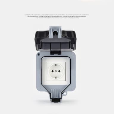 Utomhus vägguttag med lock IP66 Eluttag 16A 250V Grå