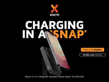 Xtorm FS5W101 Magnetic trådlös powerbank (midnattssvart)