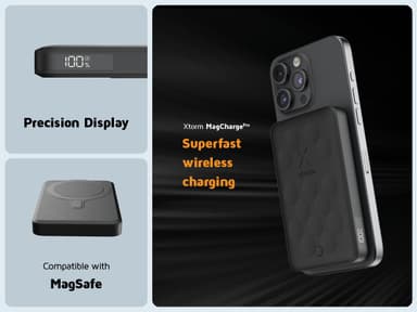 Xtorm FS5W051 Magnetic trådlös powerbank (midnattssvart)