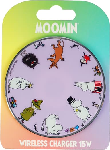 Moomin 15W trådlös laddare (lila)