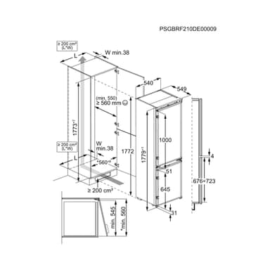 AEG Serie 6000 Kyl/Frys OSC6N181ES (integrerad)
