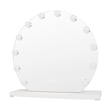 UNIQ London Runt Sminkspegel med 12 LED-lampor och touch-funktion - Vit