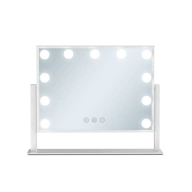 UNIQ Paris Make-up spegel med 11 LED-lampor - Vit