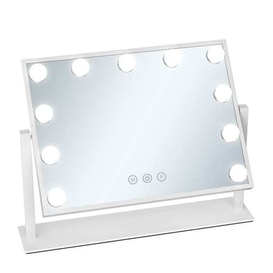 UNIQ Paris Make-up spegel med 11 LED-lampor - Vit