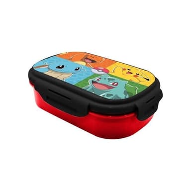 Pokémon lunchlåda med gaffel och ikoniska karaktärer
