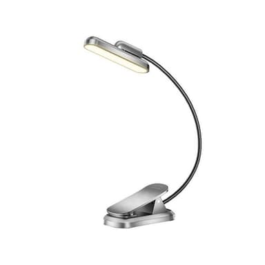 Roterbar LED boklampa med USB-C-laddning och justerbar ljusstyrka