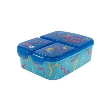 Stitch lunchlåda med praktiska fack och hållbar plastdesign