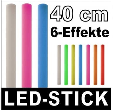 Stora Glowstick LED skumstavar 40cm