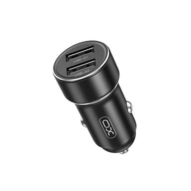 XO Billaddare med 2xUSB 12W - Svart