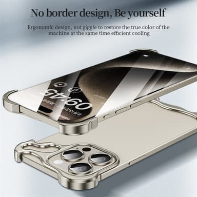 Hörnskydd i metall till iPhone 14 - Svart