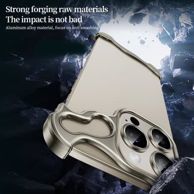 Hörnskydd i metall till iPhone 14 - Svart