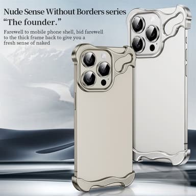 Hörnskydd i metall till iPhone 14 - Svart