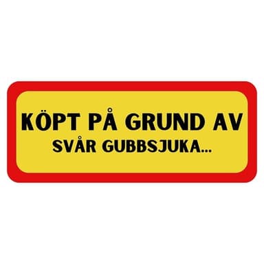 Bildekal - Gubbsjuka