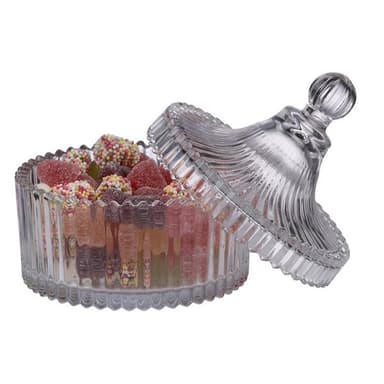 Alpina Glasburk med lock 10,5x12cm