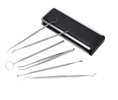 Professionellt tandhygien kit - 6 delar med fodral