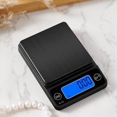 Smyckesvåg / kaffevåg / fickvåg med hög precision Svart M 500g / 0.1g