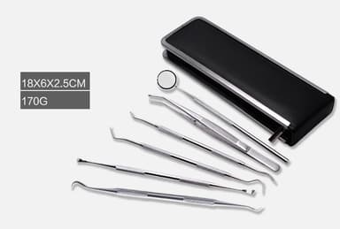 Professionellt tandhygien kit - 6 delar med fodral