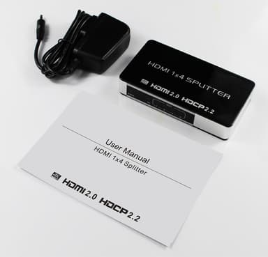 1x4 HDMI splitter UHD 4K/60Hz 3D HDMI2.0 HDCP2.2 18Gbps