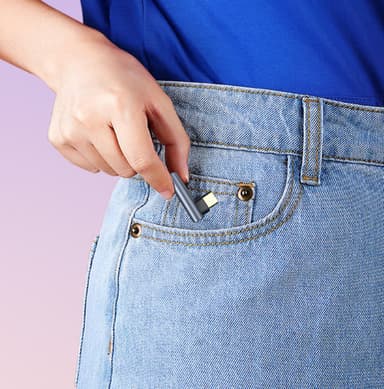 USB-C till 3,5 mm Aux ljudadapter Grå