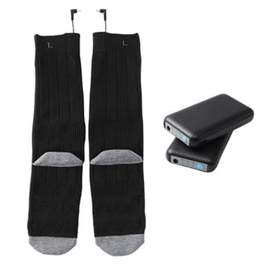 Batteriuppvärmda strumpor 4000 mAh Svart S