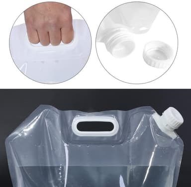 Hopfällbar vattenpåse 10 liter Transparent