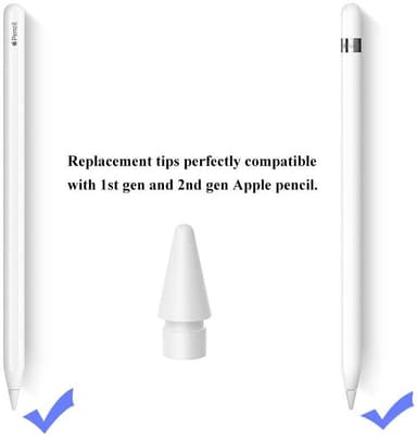 Ersättningshuvud för Apple Pencil 1 och 2 Vit