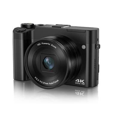 4K 64MP Digitalkamera med fram- och bakkamera, 32GB minneskort (DC218)