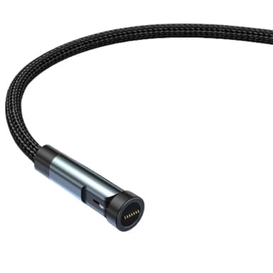 Magnetisk USB-C-laddningskabel 3A Snabbladdning 2 m Svart