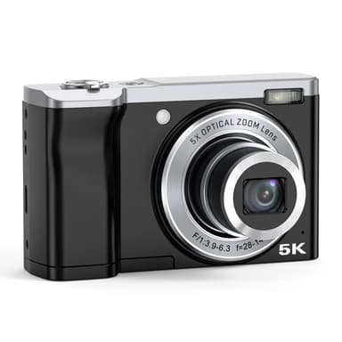 5K digitalkamera med 5X optisk zoom och anti-shake-stabilisering