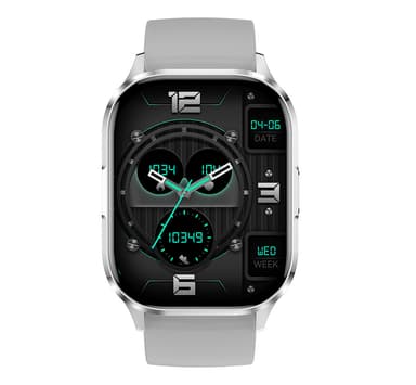 Smartwatch med olika sportlägen, Bluetooth-samtal, vattentät Silver