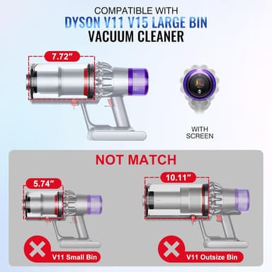 Dammbehållare för Dyson V11, V15, SV14, SV15, SV22 dammsugare