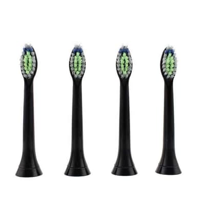 Tandborsthuvuden 4-pack Svart