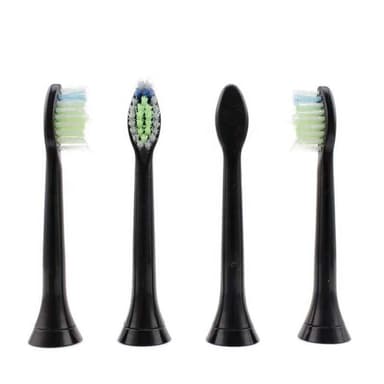 Tandborsthuvuden 4-pack Svart