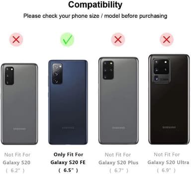 Samsung Galaxy S20 FE / S20 Lite fodral med korthållare Svart